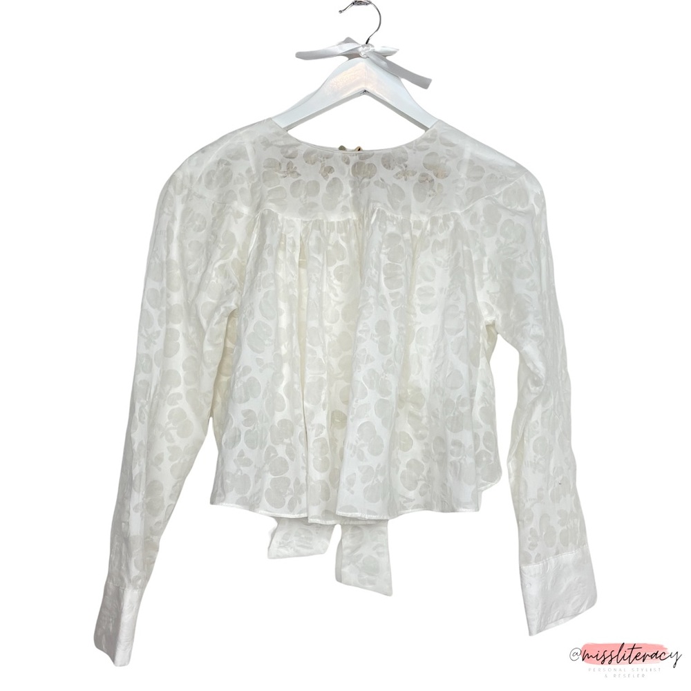 🆕 NWT Zara Trafaluc Women’s Cherry Print White Semi-Sheer 2-PC Cami Blouse [S]